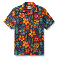 100% Cotton Hawaiian Shirt For Men Tiki Tribal Revelry Camp Collar Shirt